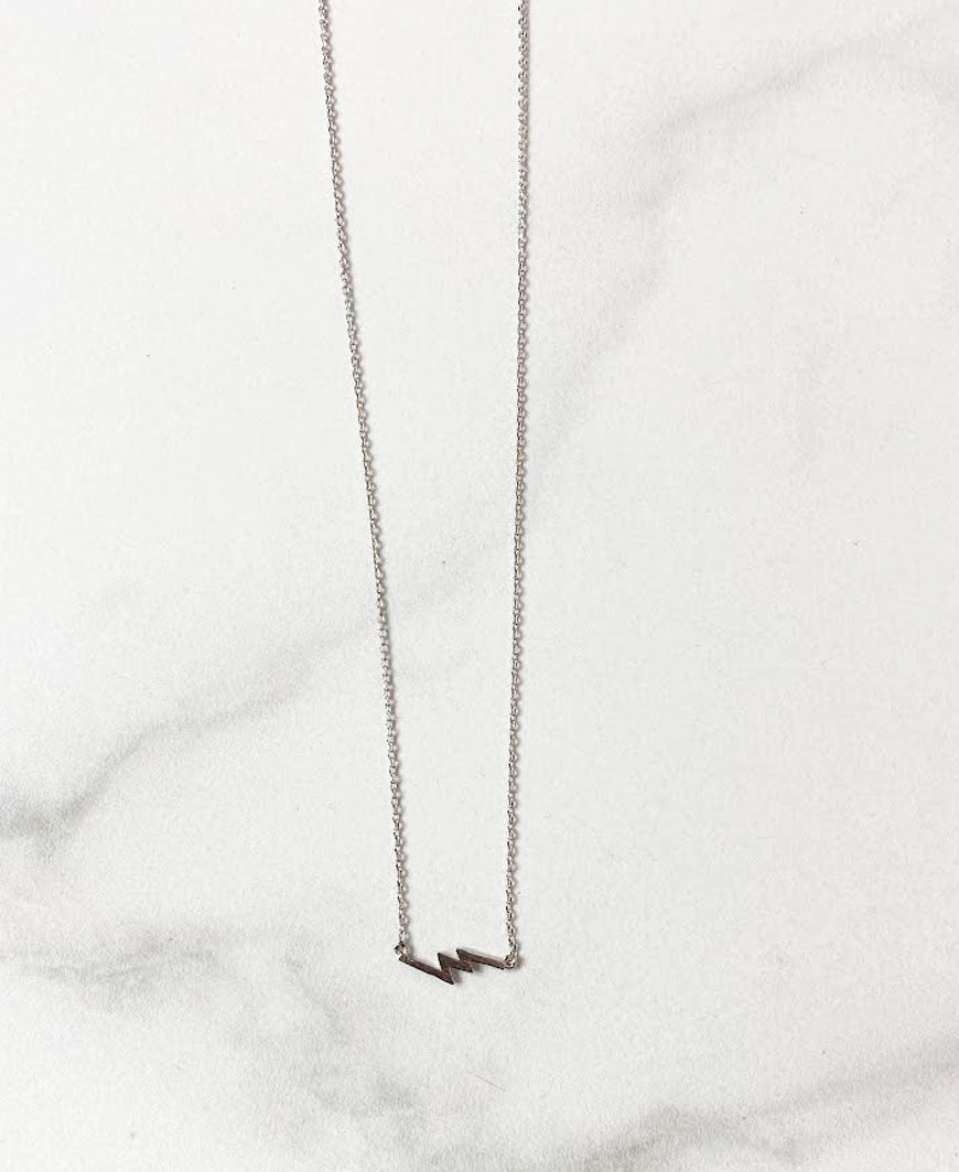 Silver Lightning Bolt Necklace – Daisy Shoppe - cute clothes & accessories