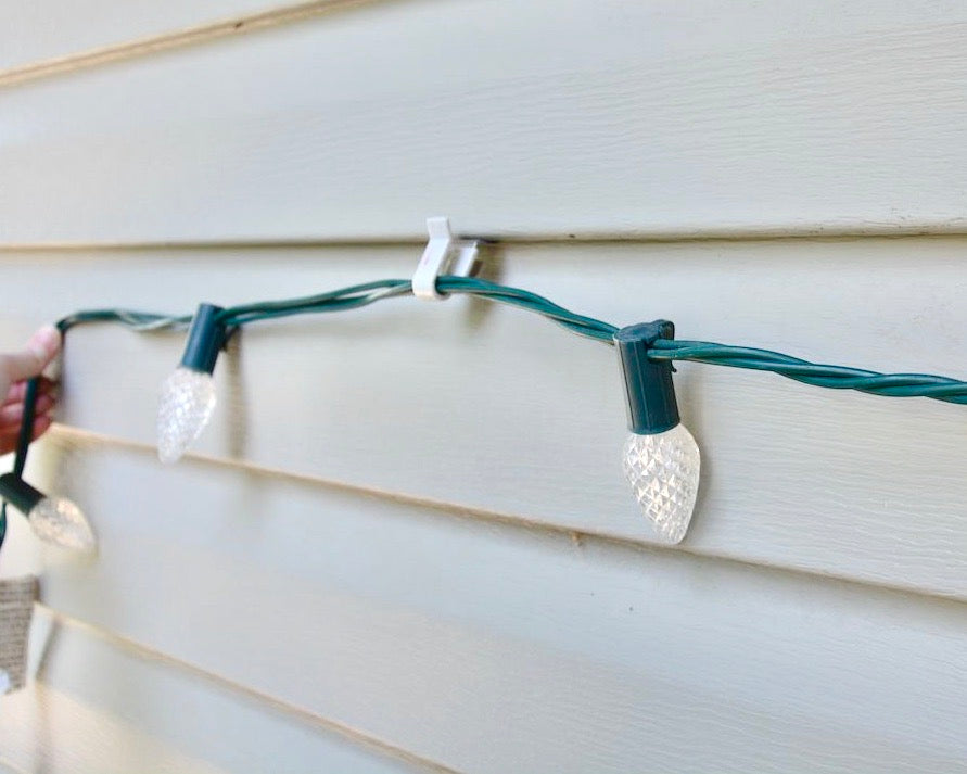 How to hang outdoor string lights on vinyl siding UTR Decorating