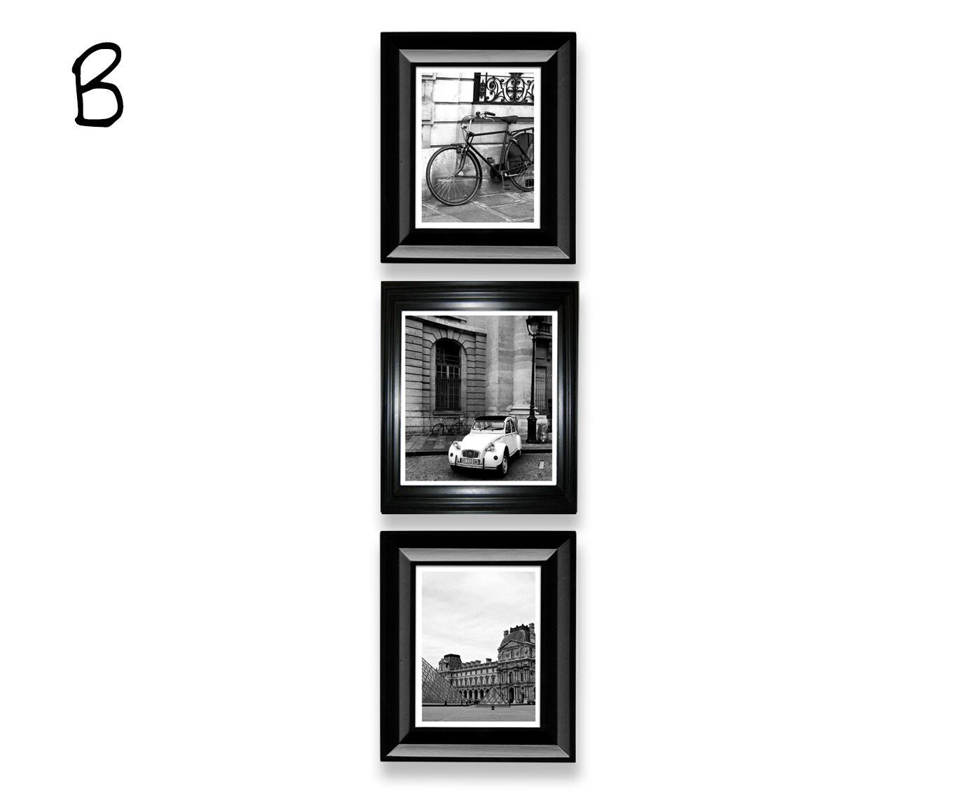 How to Arrange Three Photo Frames on a Wall