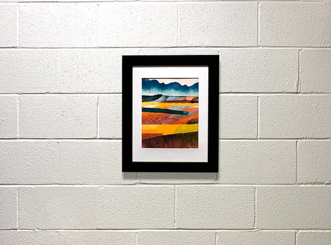 Image of the final picture hung on a hardwall surface using Hang & Level™ the picture hanging tool that marks exactly where to put the nail and Painter's tape.
