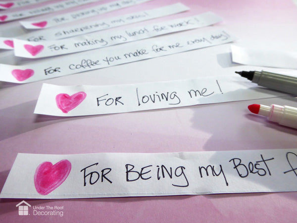 love notes are an easy-to-make surprise Valentine gift