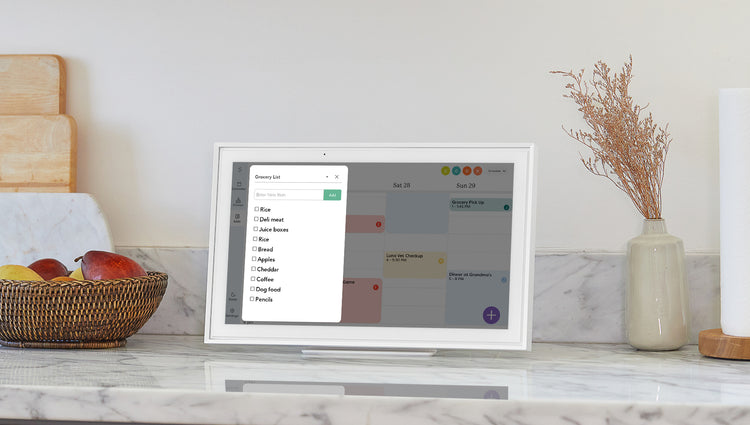 Skylight Calendario: Calendario digital de 15 pulgadas y gráfico de tareas,  pantalla táctil inteligente interactiva para horarios familiares - montaje