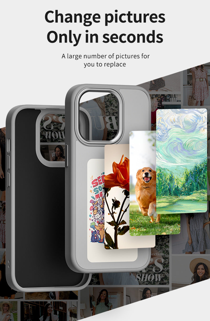 DIY Personalized Four-color Ink Screen NFC Transmission Phone Back Cover Case for iPhone_image shows