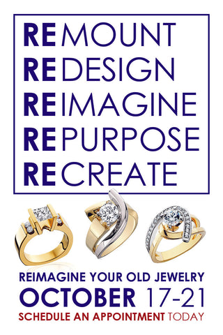 image with details about the jewelry restyle event at Garcia and Company Jewelers in Farmington NM