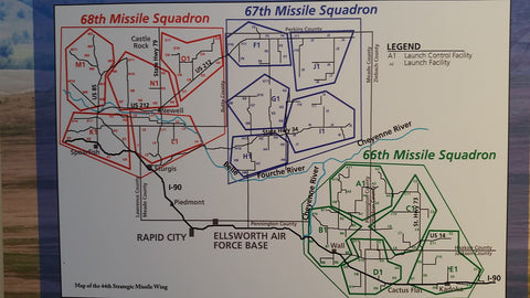 エルズワースのミサイル発射場の地図