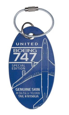 boeing 747 airplane tag