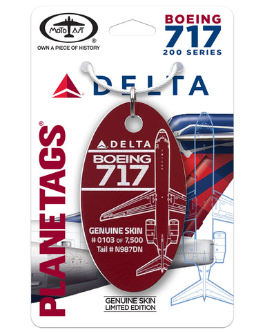Dark red Delta PlaneTags