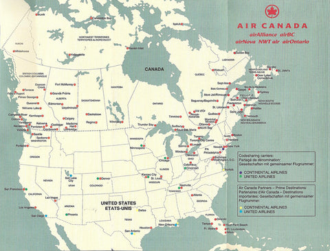 air canada a320 route map