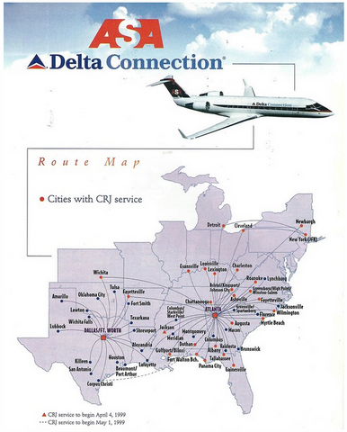 ASA Delta Connection Routes