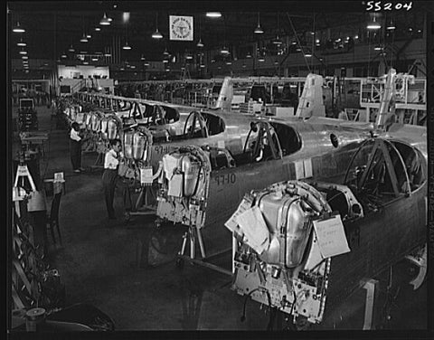 P-51 assembly line