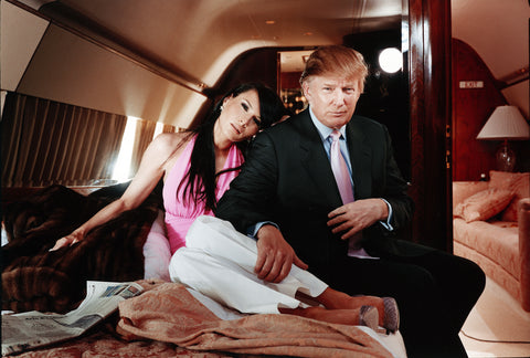 Trump and Melania aboard Boeing 727