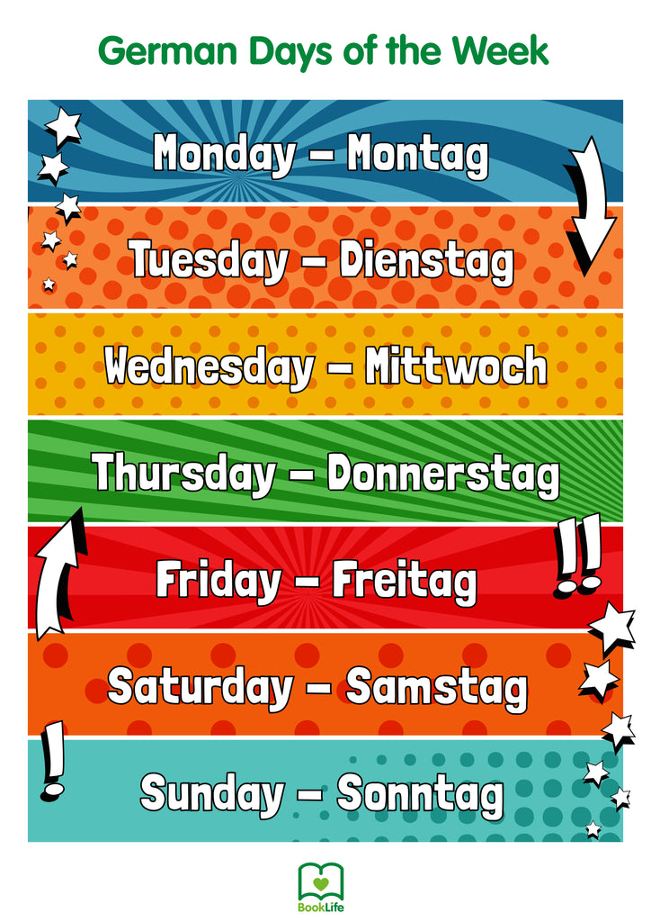 Free German Days Of The Week Poster Booklife