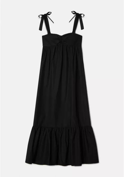 Compania Fantastica Black Poplin Dress with Adjustable Straps – gaff-bath
