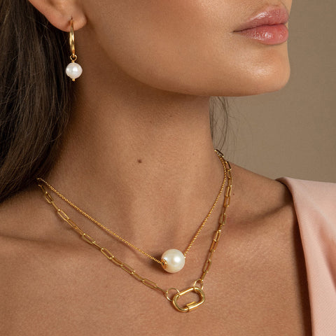 amadeus Daphne Gold Paperclip Chain Necklace