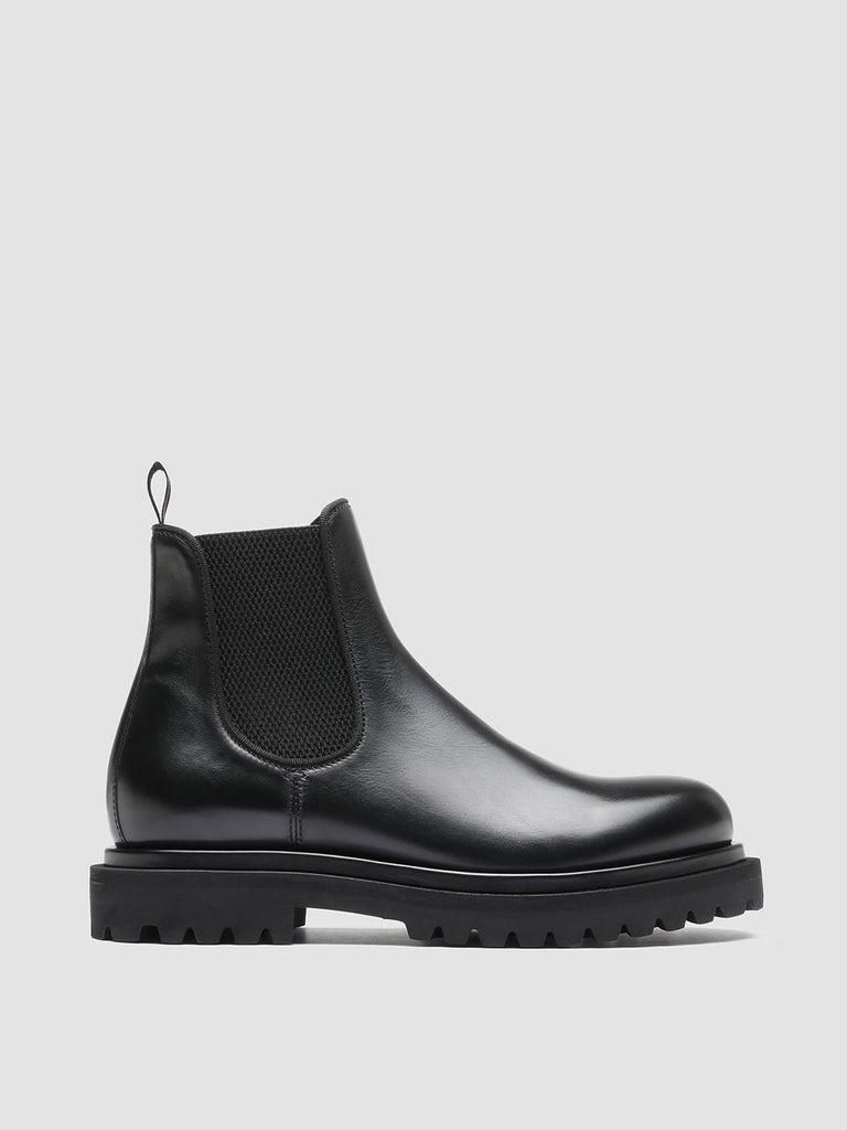 Black Leather Boots EVENTUAL Officine Creative