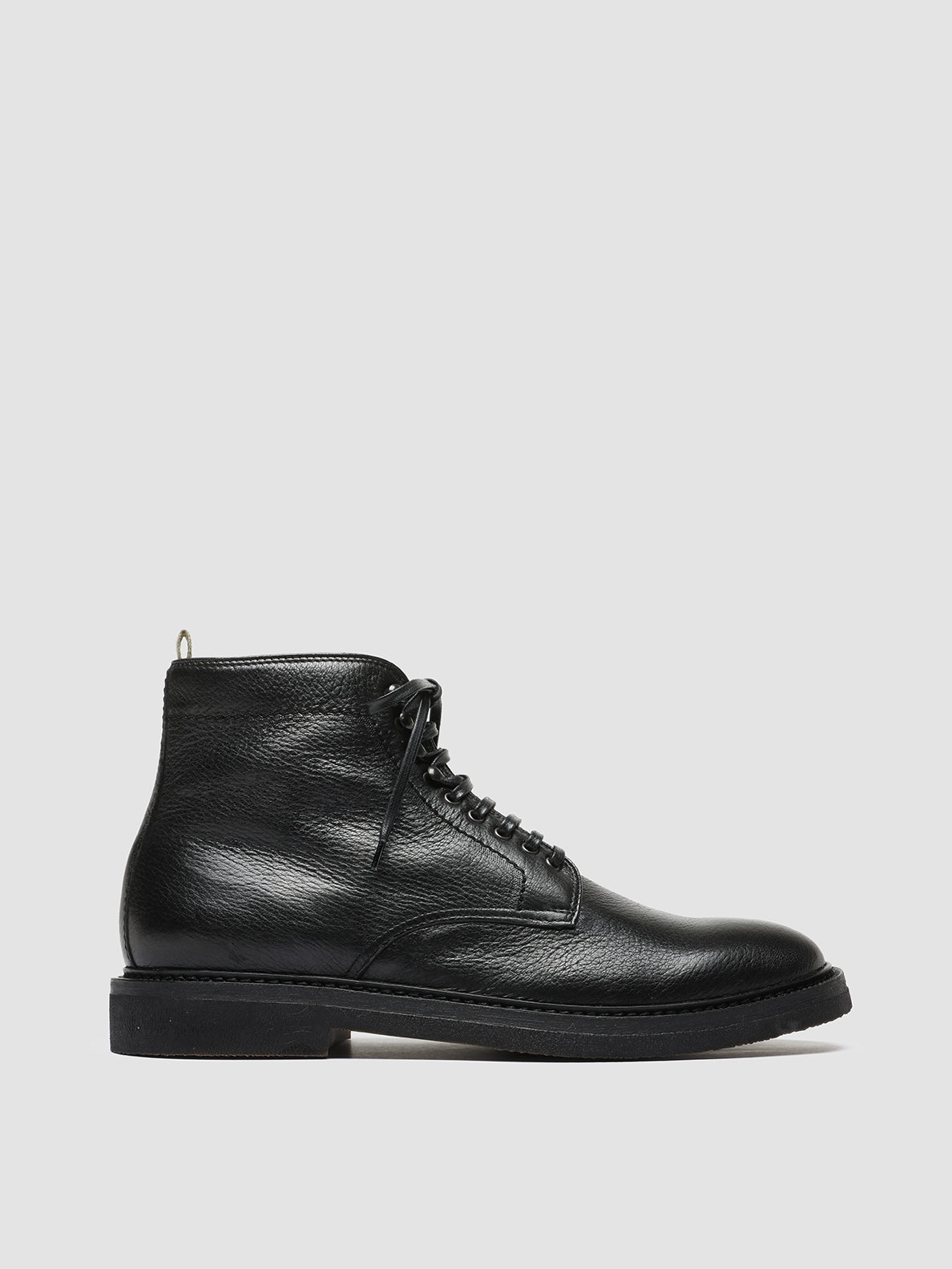 Mens Black Leather Boots HOPKINS FLEXI 203 – Officine Creative