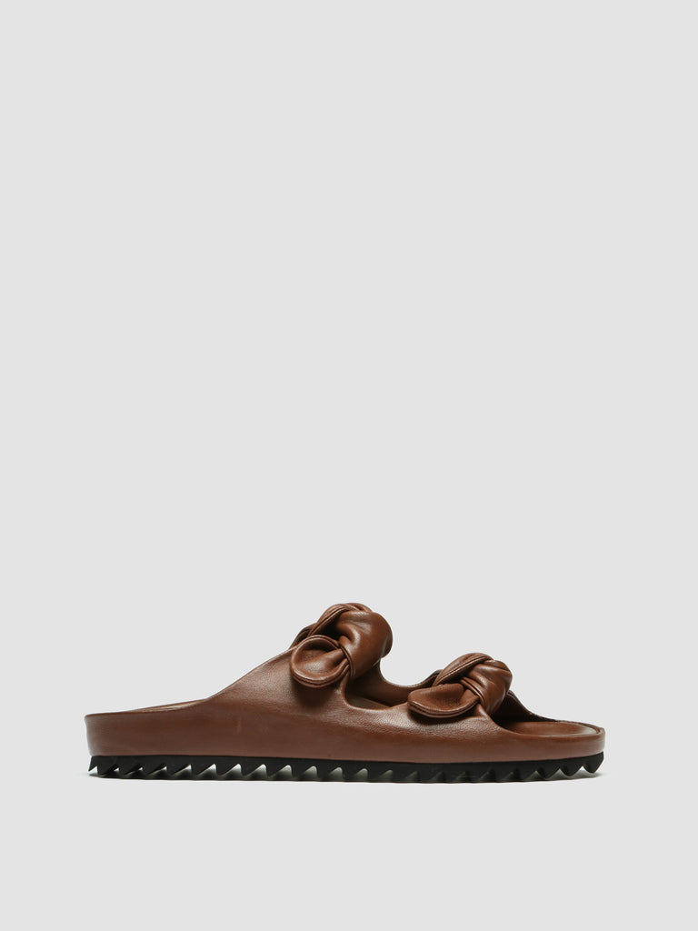 AGORÀ 002: Mens Light Brown Slides – Officine Creative USA