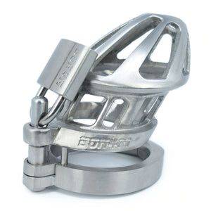 BON4M Large stainless steel male chastity device / Solid version