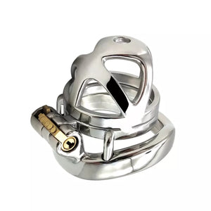 Custom Metal Chastity Cage Stainless Steel/titanium Cock Cage With Hinged  Base Ring BA-08 