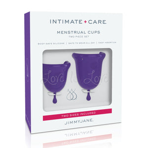 Jimmyjane Intimate Care Menstrual Set of 2 Cups Clear Body Safe