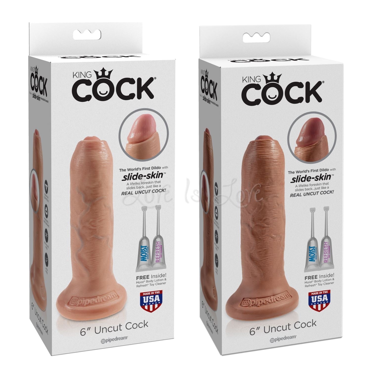 Huge Uncut Cock Toys - King Cock Uncut 6 Inch Cock (New Uncut with Real Deal Lifelike Moveabl â€“  Love is Love