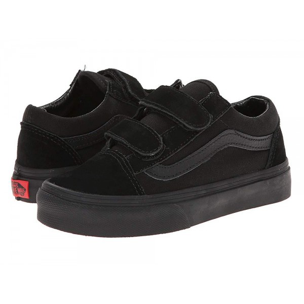 vans all black velcro