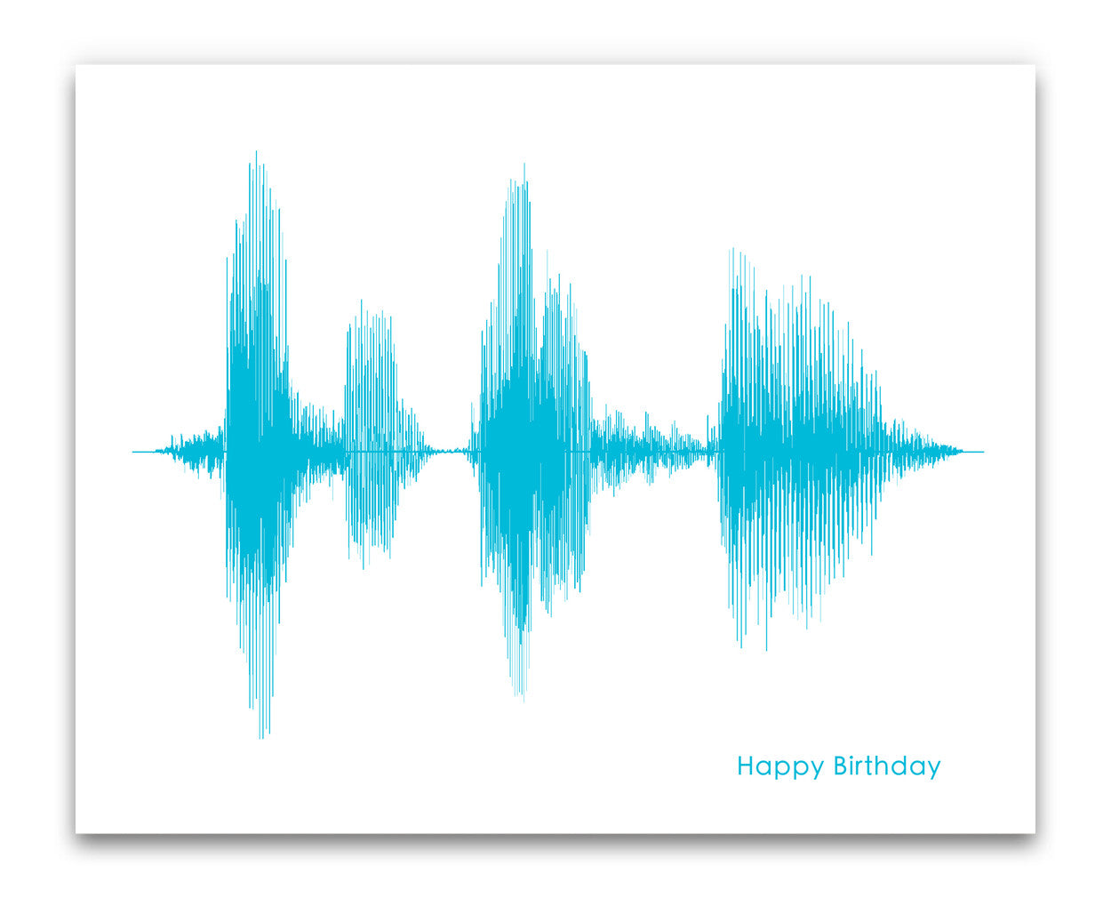 Happy Birthday Sound Wave Art Print Bespoken Art