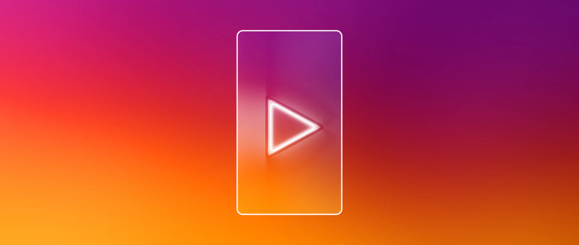 Immagine di un telefono con un pulsante di riproduzione, che rappresenta un video di Instagram.