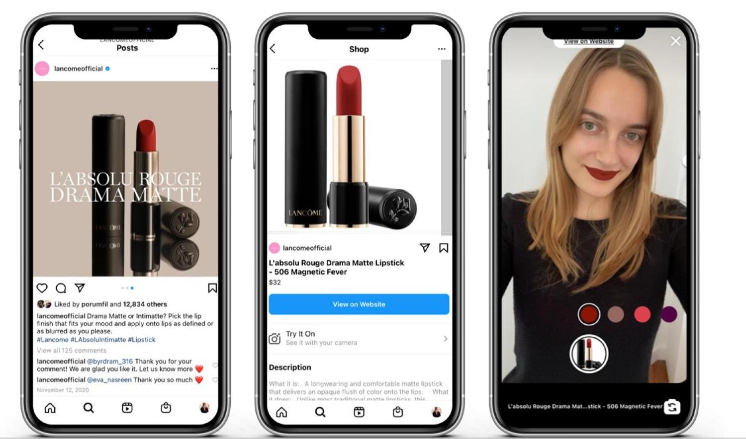 Post relativi al make-up su Instagram
