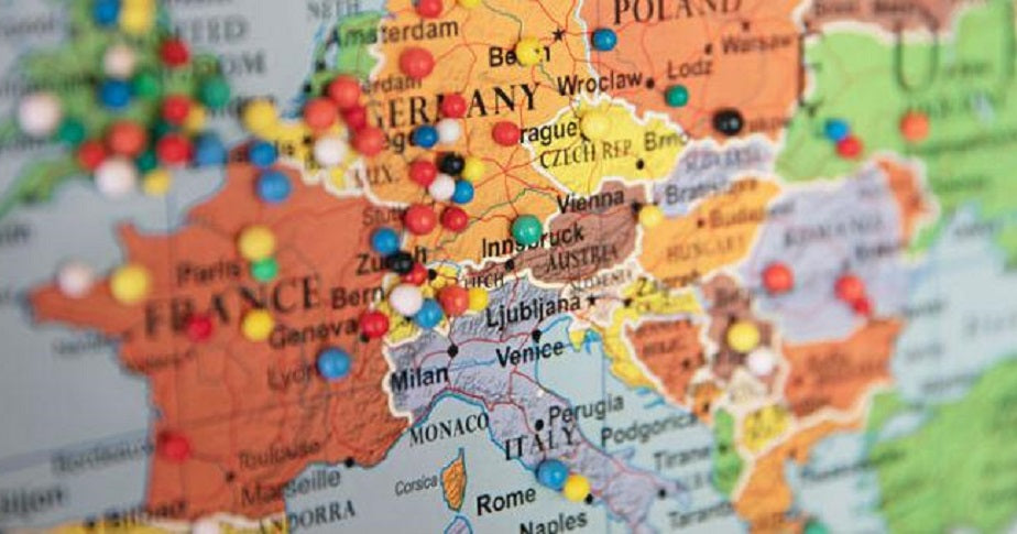 Affiliate marketing - mappa dell'Europa