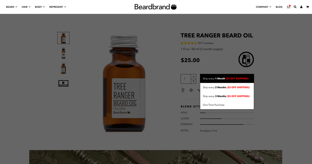 Beardbrand -Subscription business model