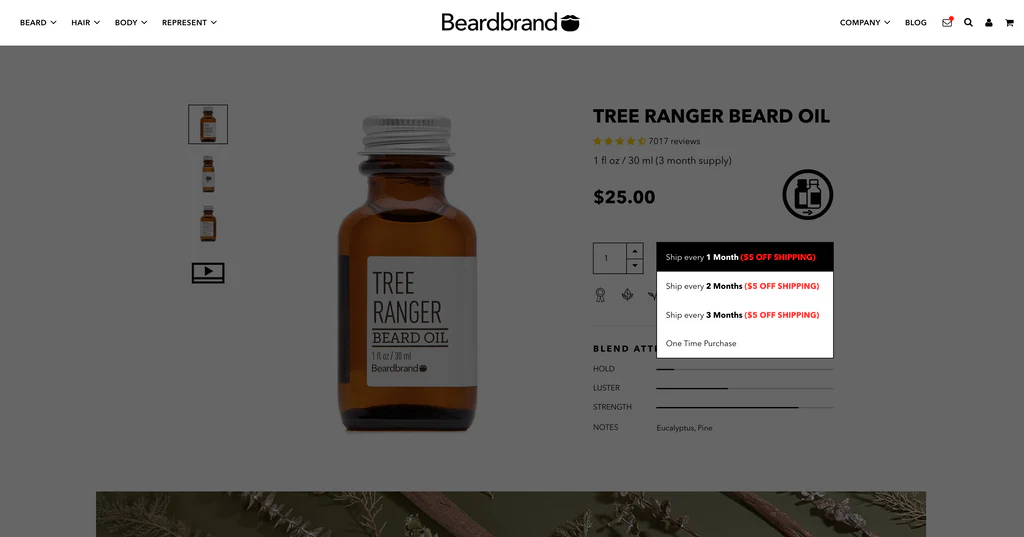 Beardbrand -Subscription business model