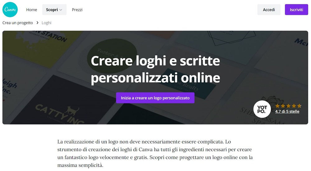 Canva strumento per creare logo online gratis