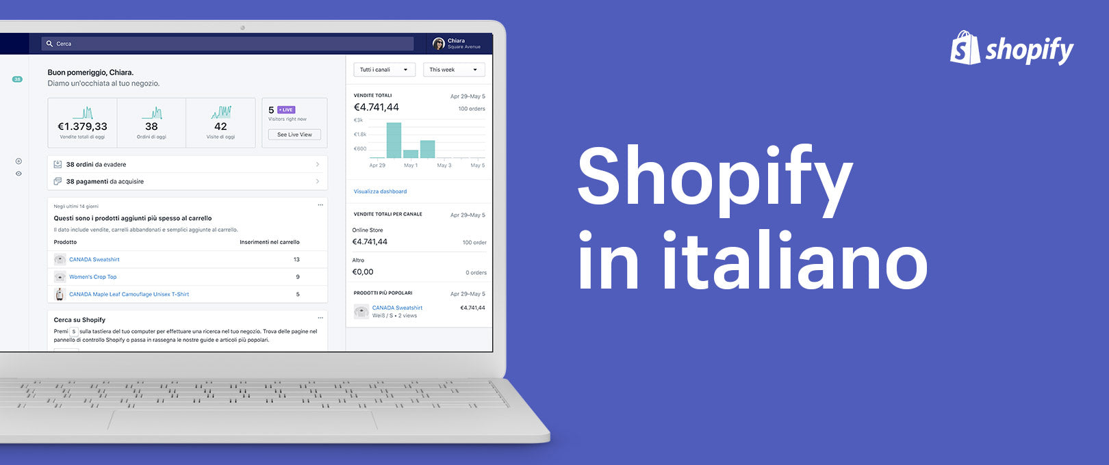 Shopify in italiano