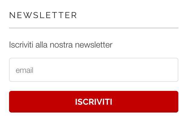 Newsletter iscrizione email marketing