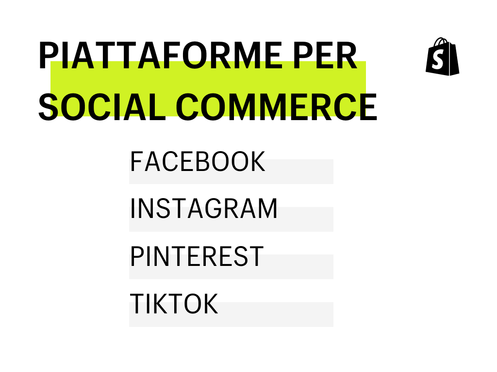 piattaforme social commerce