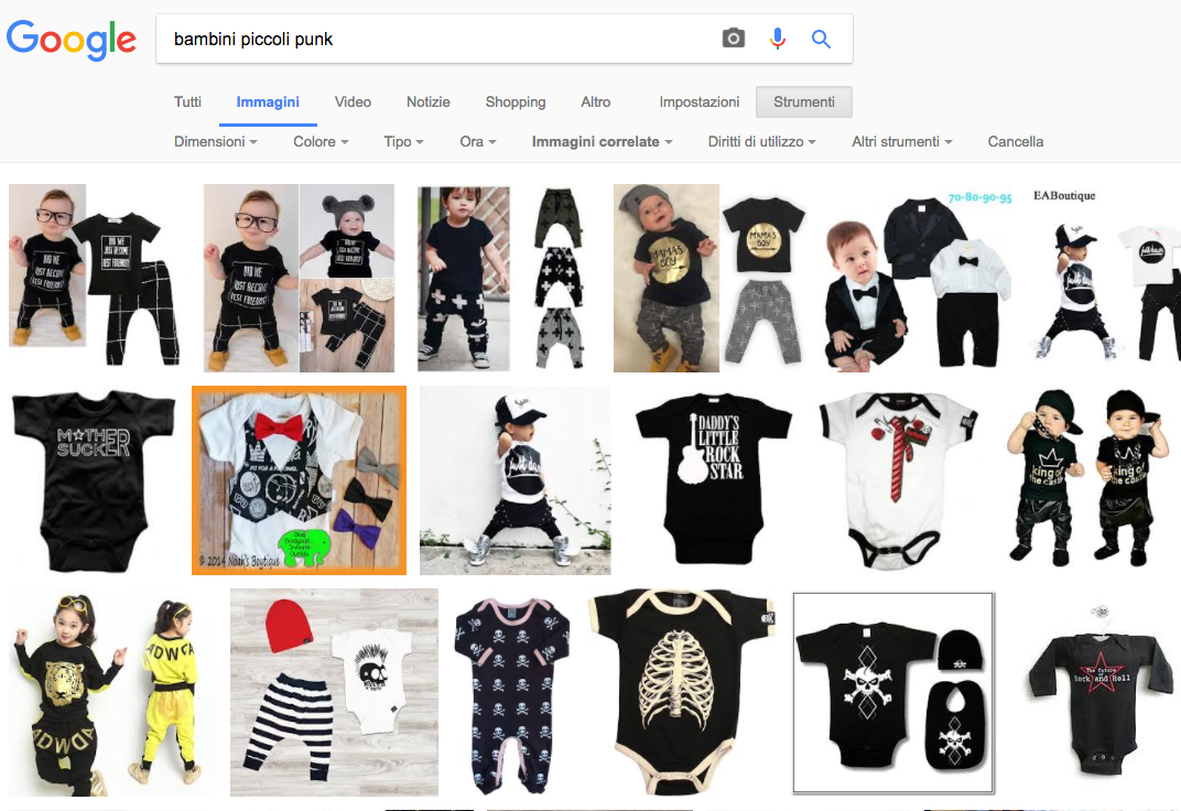 Google search bambini punk
