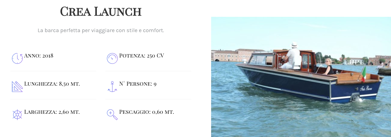 Barca di Classic Boats Venice