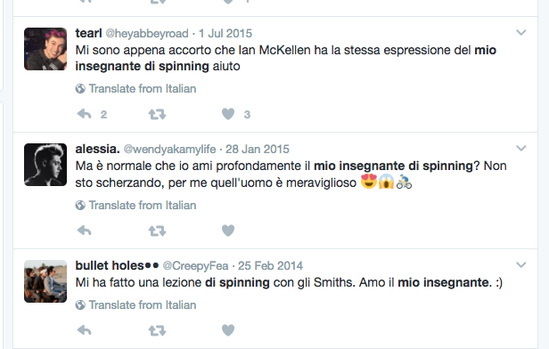 Twitter feed insegnante spinning