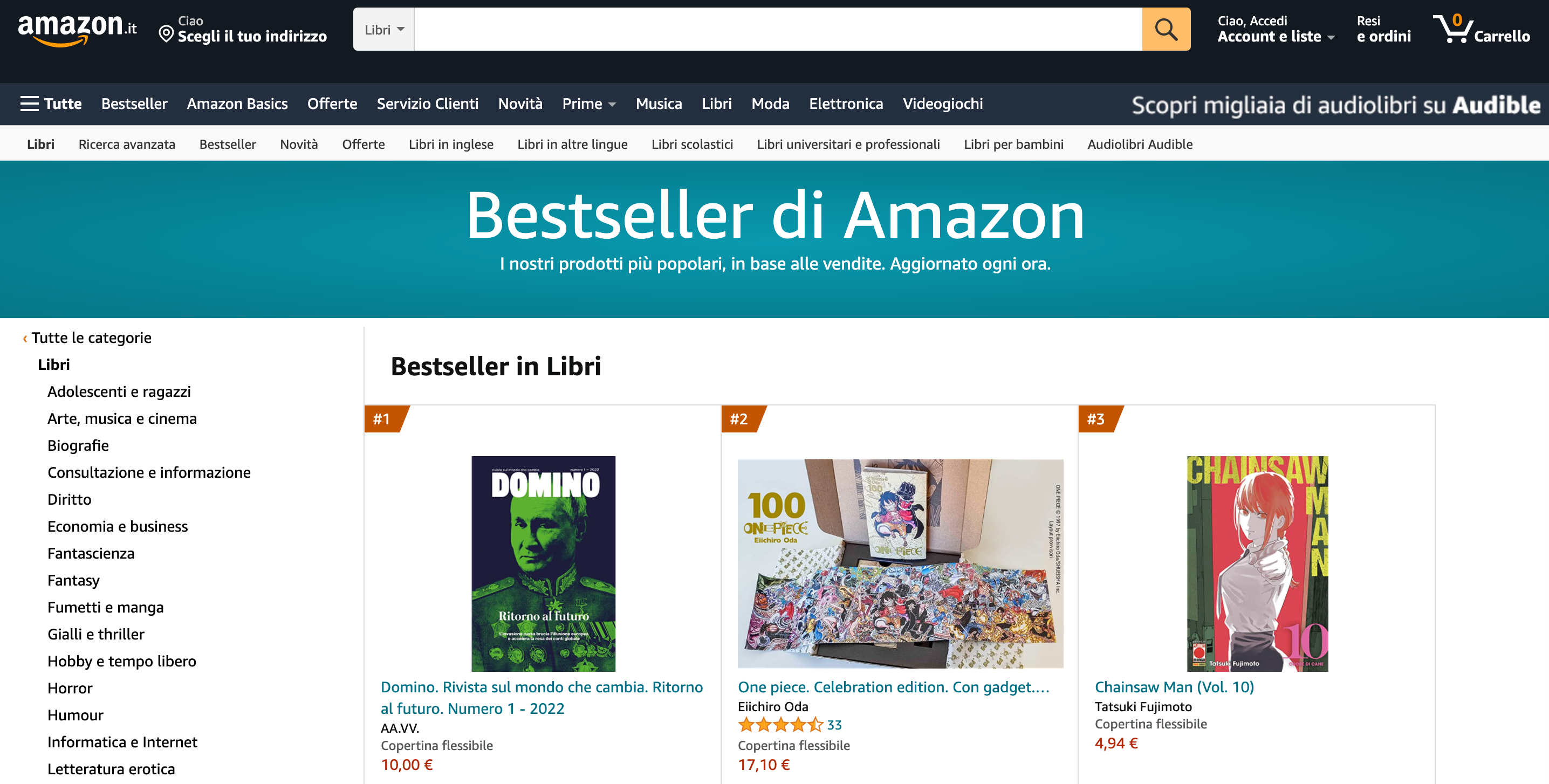 Vendi libri online su Amazon