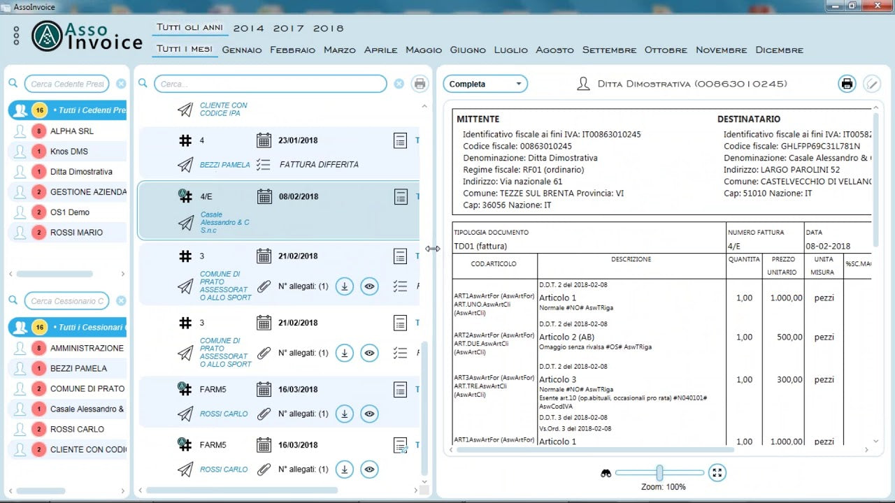 Assoinvoice: programma fattura elettronica gratis 