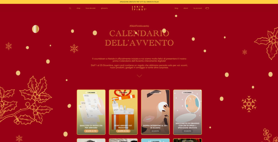 Calendario dell'avvento natalizio - SKINFIRST