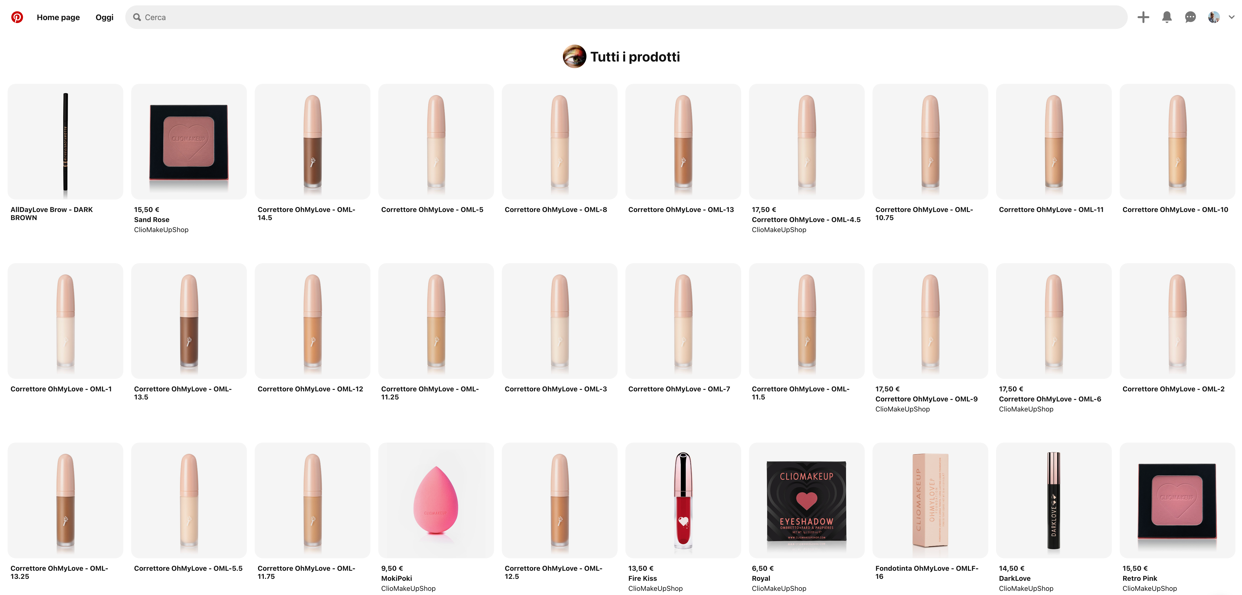 ClioMakeUp Shop su Pinterest