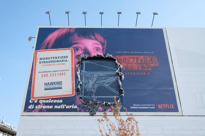 guerrilla marketing per il lancio di stranger things