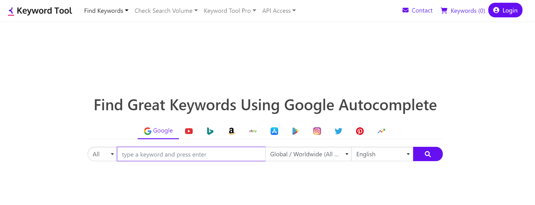 keyword tool