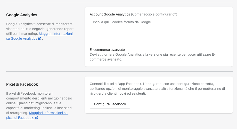 Installare Facebook pixel su Shopify