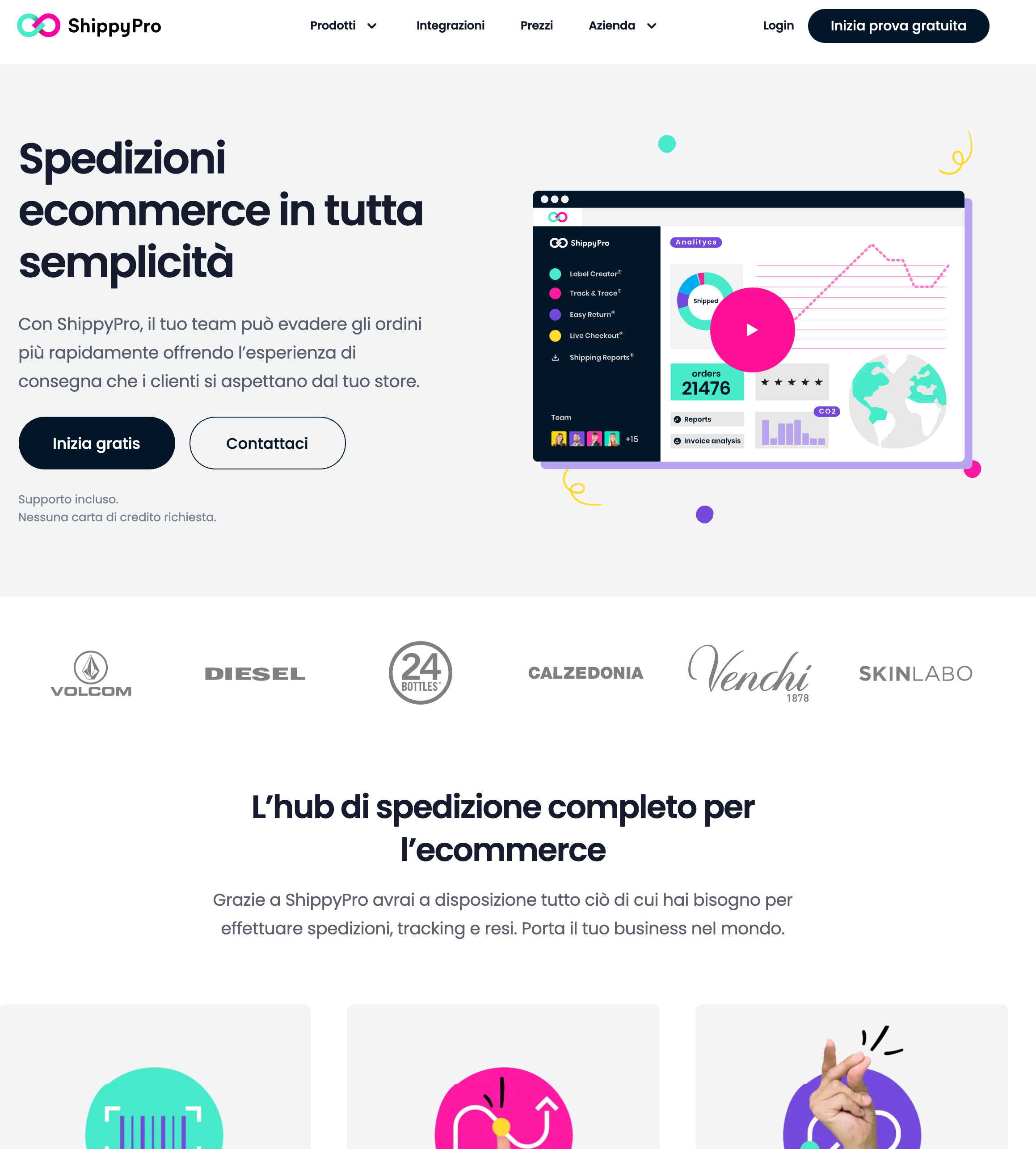 Landing page di ShippyPro