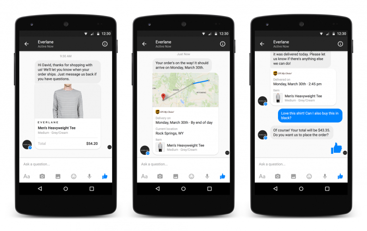 commercio conversazionale Facebook Messenger