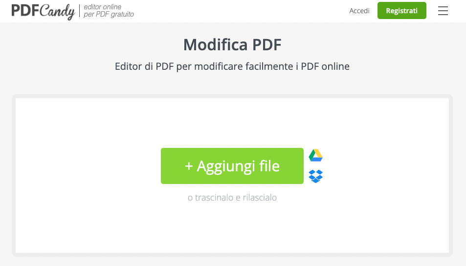 PDF editor - PDF Candy