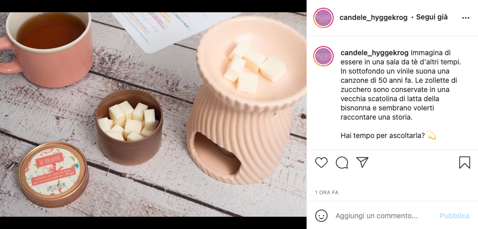 Post di prodotto Hyggekrog: cosa pubblicare su instagram